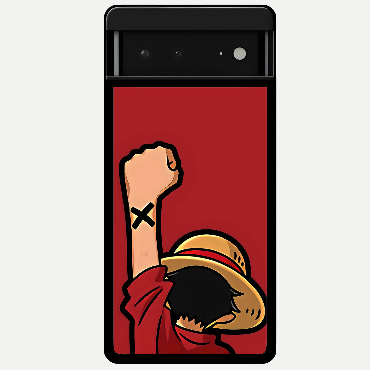  Luffy X Spirit Glass Case For Google Pixel 6A back cover – full design glossy printed glass finish
