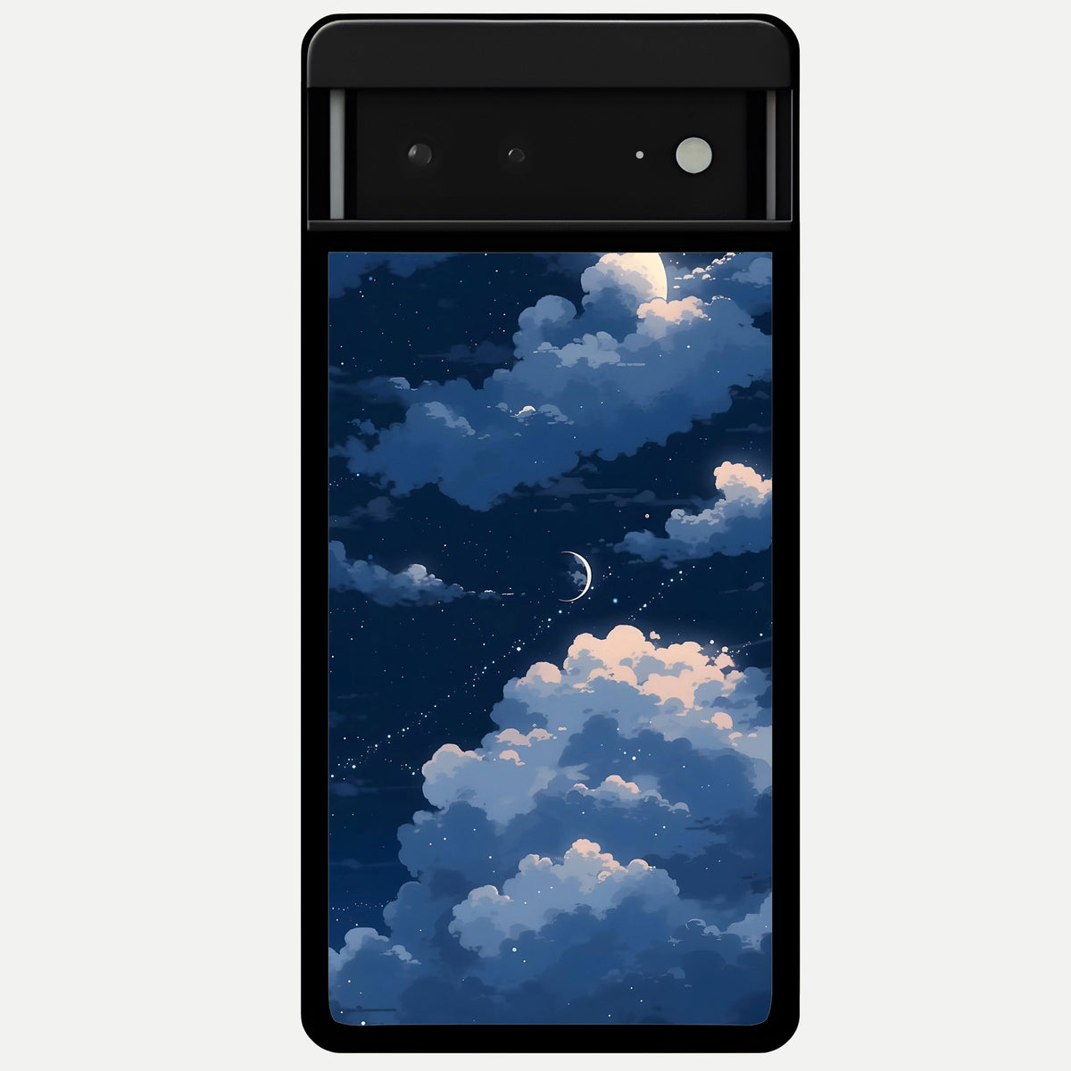  Moon Dream Haze Glass Case For Google Pixel 6A back cover – full design glossy printed glass finish