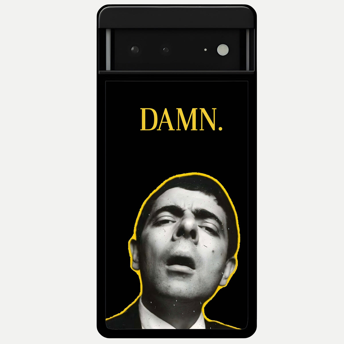 Mr Bean Damn Glass Case For Google Pixel 6A back cover – full design glossy printed glass finish