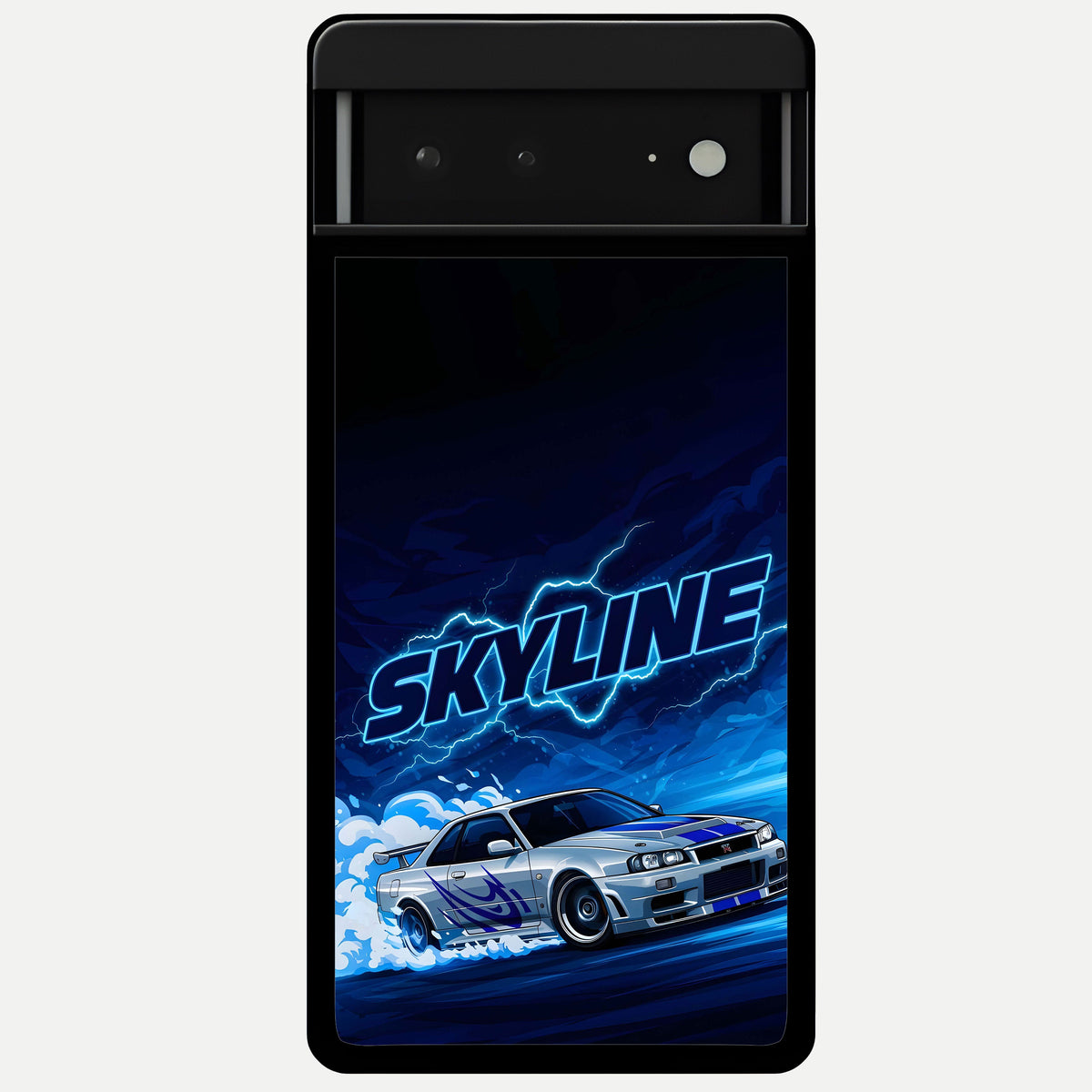  Neon Drift Beast Glass Case For Google Pixel 6A back cover – full design glossy printed glass finish