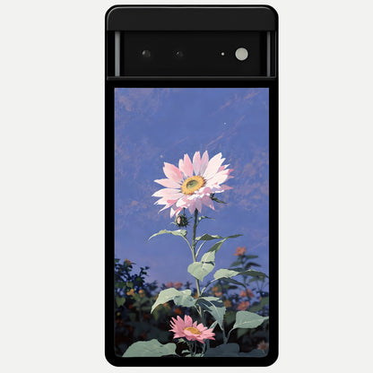  Pink Shells Outline Glass Case For Google Pixel 6A back cover – full design glossy printed glass finish