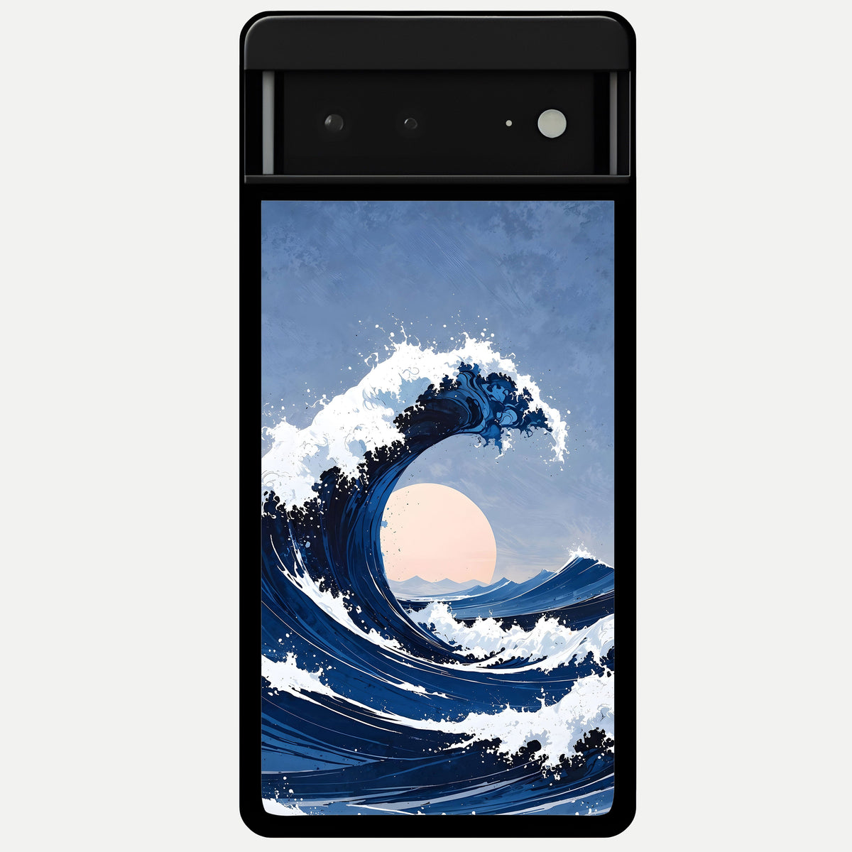  Rising Tide Power Glass Case For Google Pixel 6A back cover – full design glossy printed glass finish