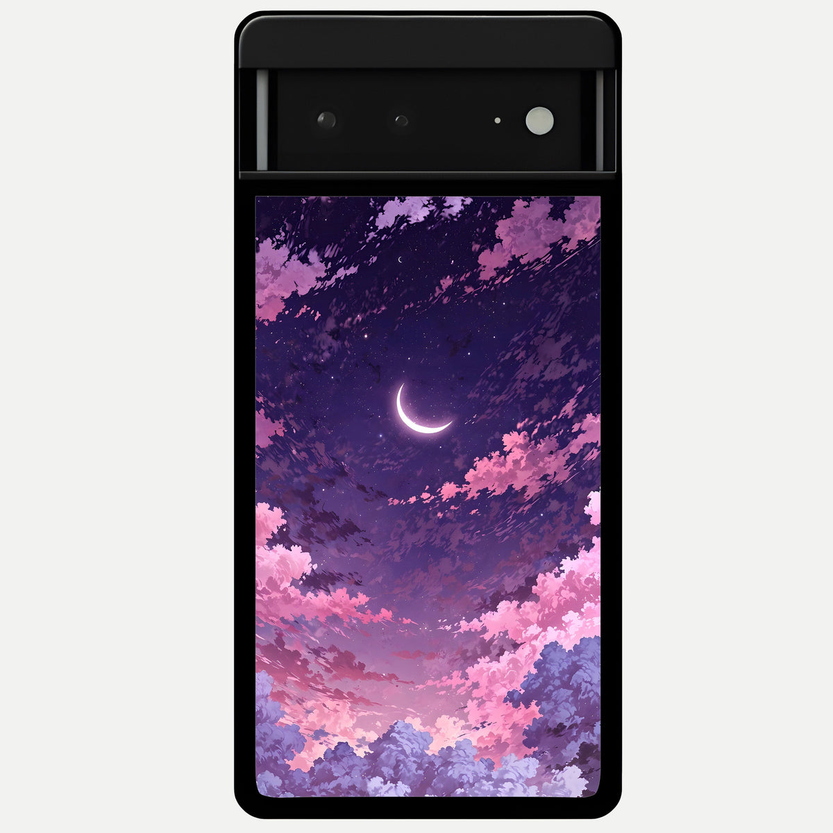 Sky Drift Clouds Glass Case For Google Pixel 6A back cover – full design glossy printed glass finish
