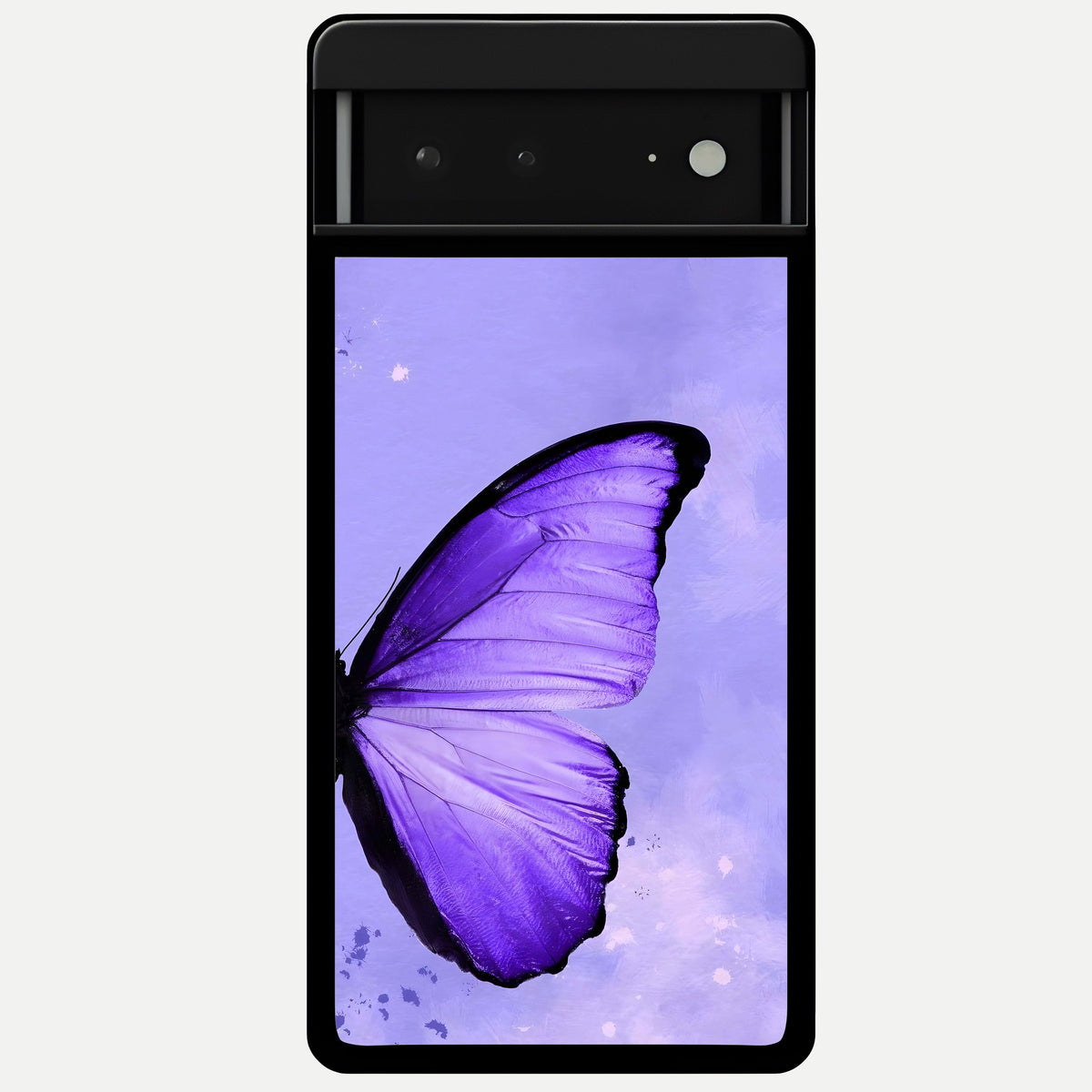  Violet Dream Wing Glass Case For Google Pixel 6A back cover – full design glossy printed glass finish