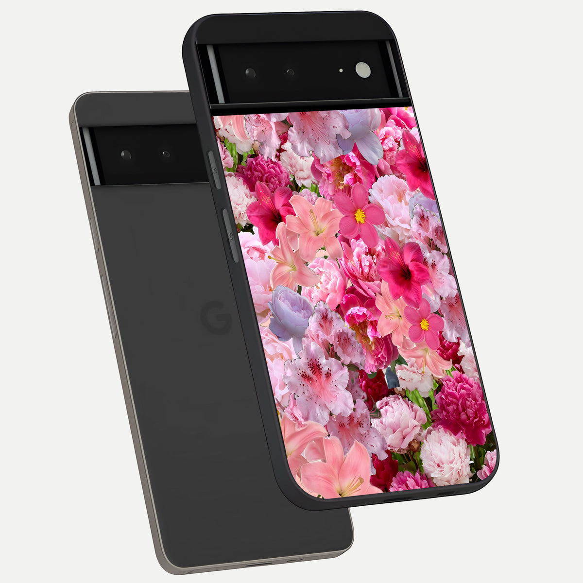  Bloom Crush Fantasy phone case For Google Pixel 6A showing premium glass back cover with detailed artwork