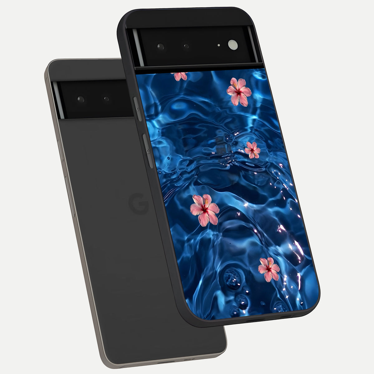  Bloom Thread Art phone case For Google Pixel 6A showing premium glass back cover with detailed artwork