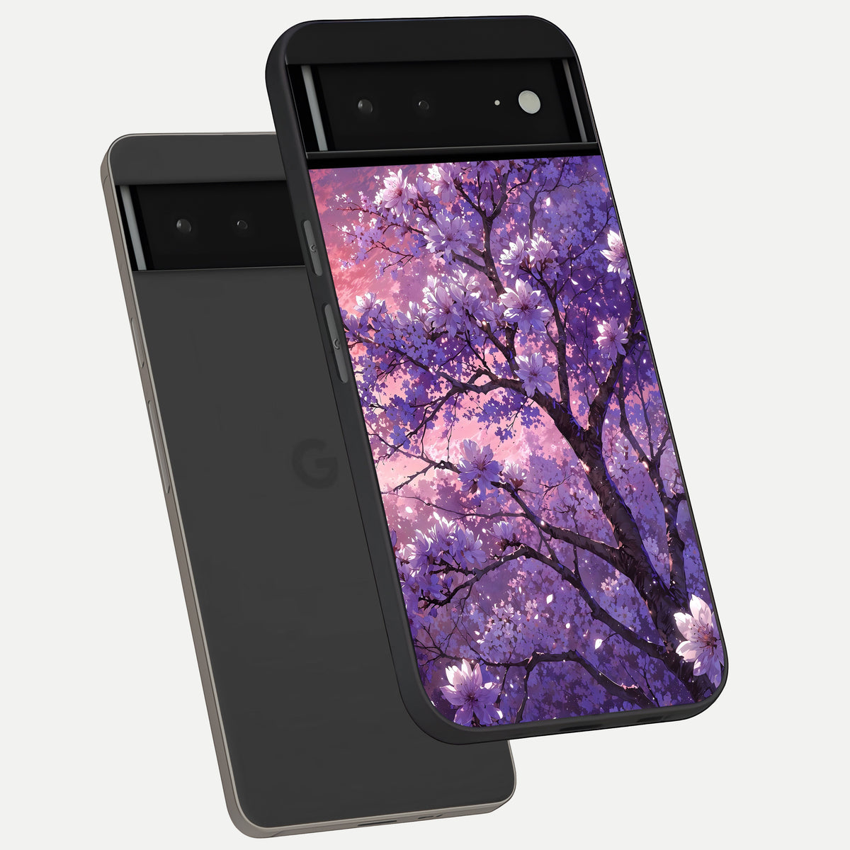  Blossom Tree phone case For Google Pixel 6A showing premium glass back cover with detailed artwork