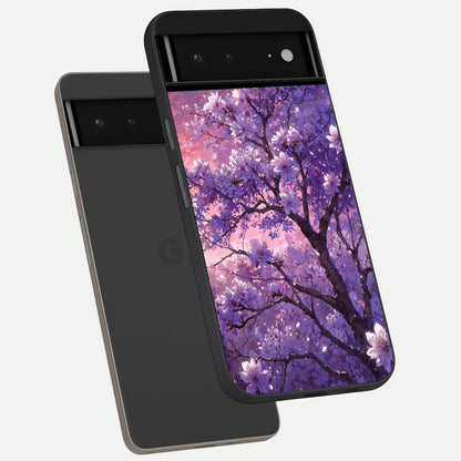  Blossom Tree phone case For Google Pixel 6A showing premium glass back cover with detailed artwork