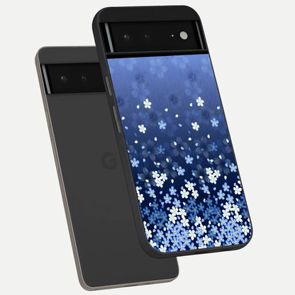  Blue Starry phone case For Google Pixel 6A showing premium glass back cover with detailed artwork