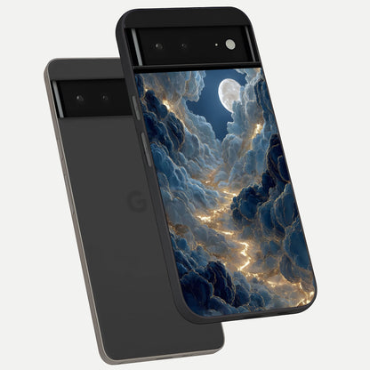  Celestial Cloud Road phone case For Google Pixel 6A showing premium glass back cover with detailed artwork
