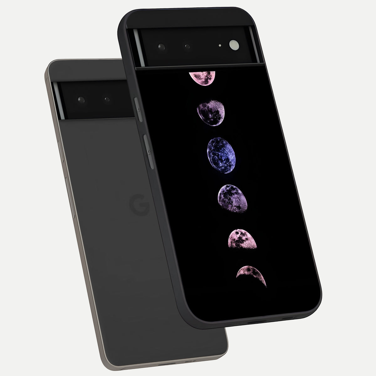  Crimson All Planets phone case For Google Pixel 6A showing premium glass back cover with detailed artwork