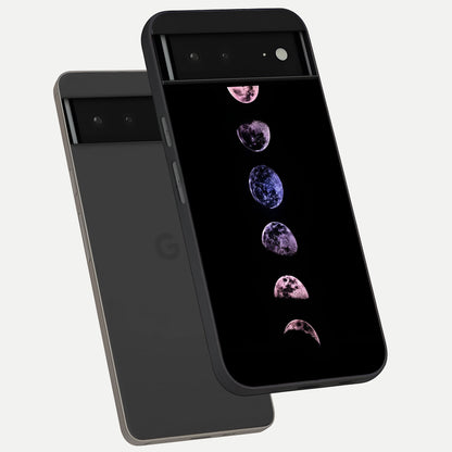  Crimson All Planets phone case For Google Pixel 6A showing premium glass back cover with detailed artwork