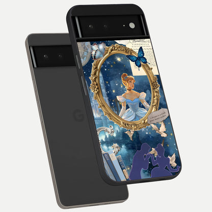  Midnight Queen phone case For Google Pixel 6A showing premium glass back cover with detailed artwork