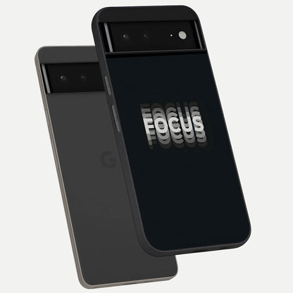  Mono Focus Vision phone case For Google Pixel 6A showing premium glass back cover with detailed artwork