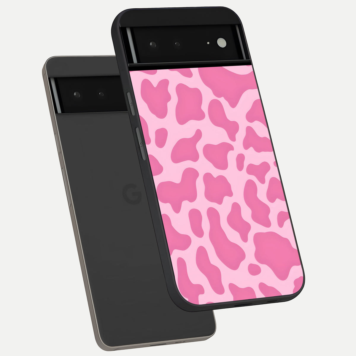  Pinkish Scenery phone case For Google Pixel 6A showing premium glass back cover with detailed artwork