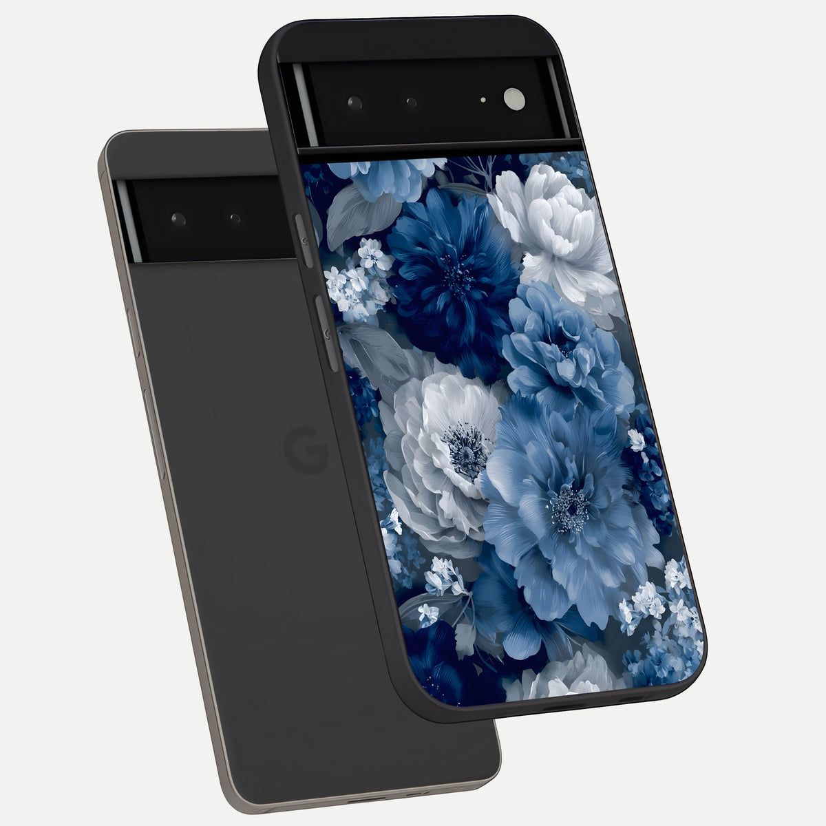  Royal Bloom Garden phone case For Google Pixel 6A showing premium glass back cover with detailed artwork
