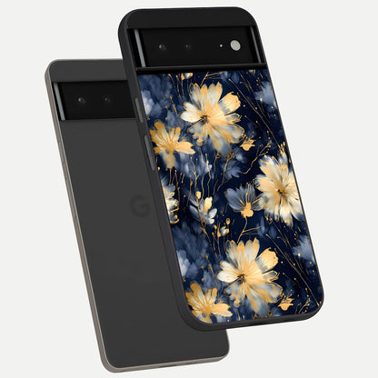  Royal Petal Dream phone case For Google Pixel 6A showing premium glass back cover with detailed artwork