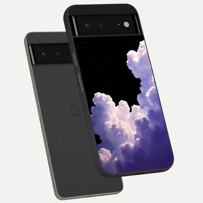  Starlit Night Whispers phone case For Google Pixel 6A showing premium glass back cover with detailed artwork