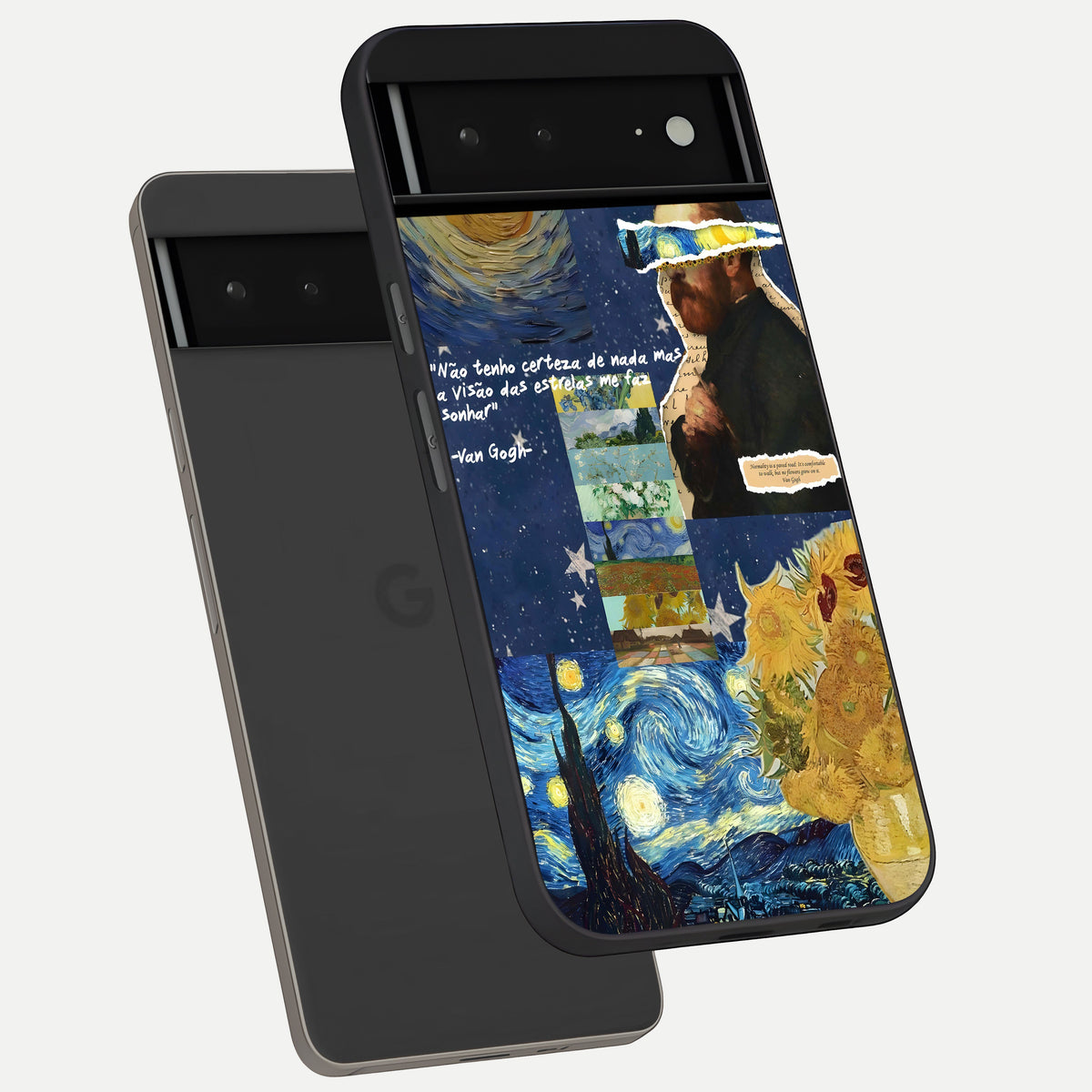  Starry Dream Vision phone case For Google Pixel 6A showing premium glass back cover with detailed artwork