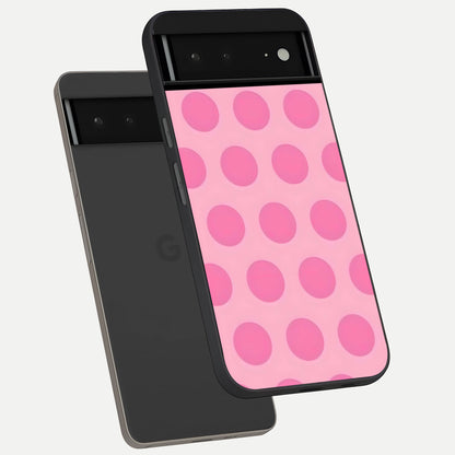  Sweet Dot Dreams phone case For Google Pixel 6A showing premium glass back cover with detailed artwork