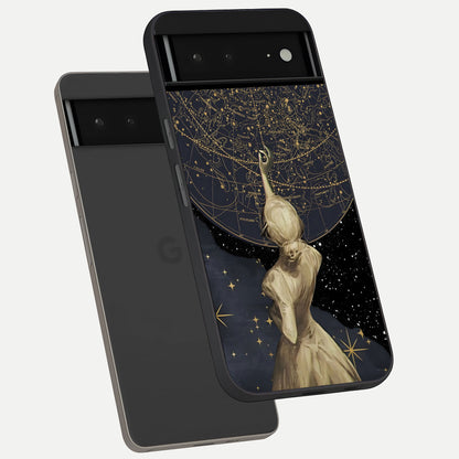 Taylor Swift Girl phone case For Google Pixel 6A showing premium glass back cover with detailed artwork