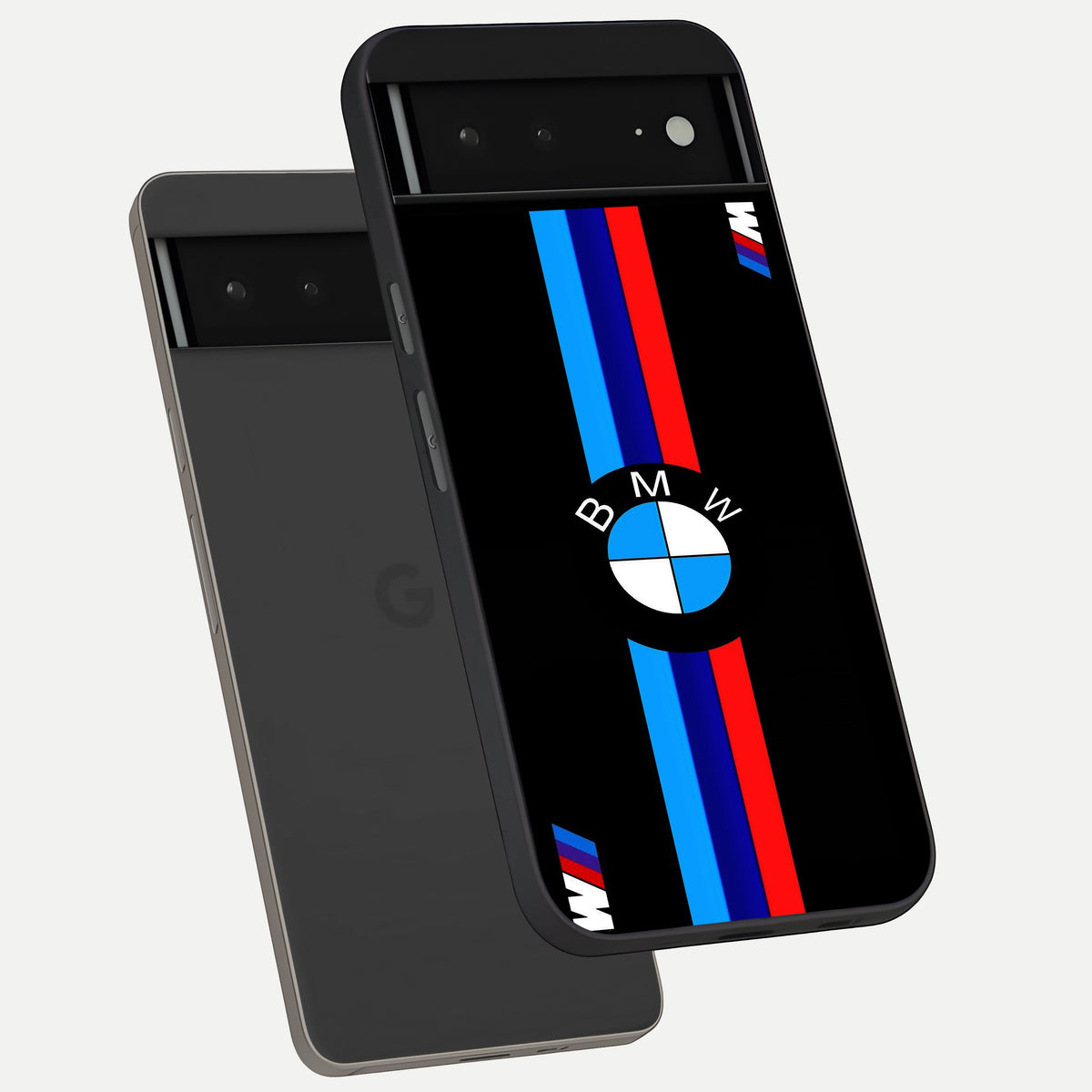  Turbo BMW Beast phone case For Google Pixel 6A showing premium glass back cover with detailed artwork