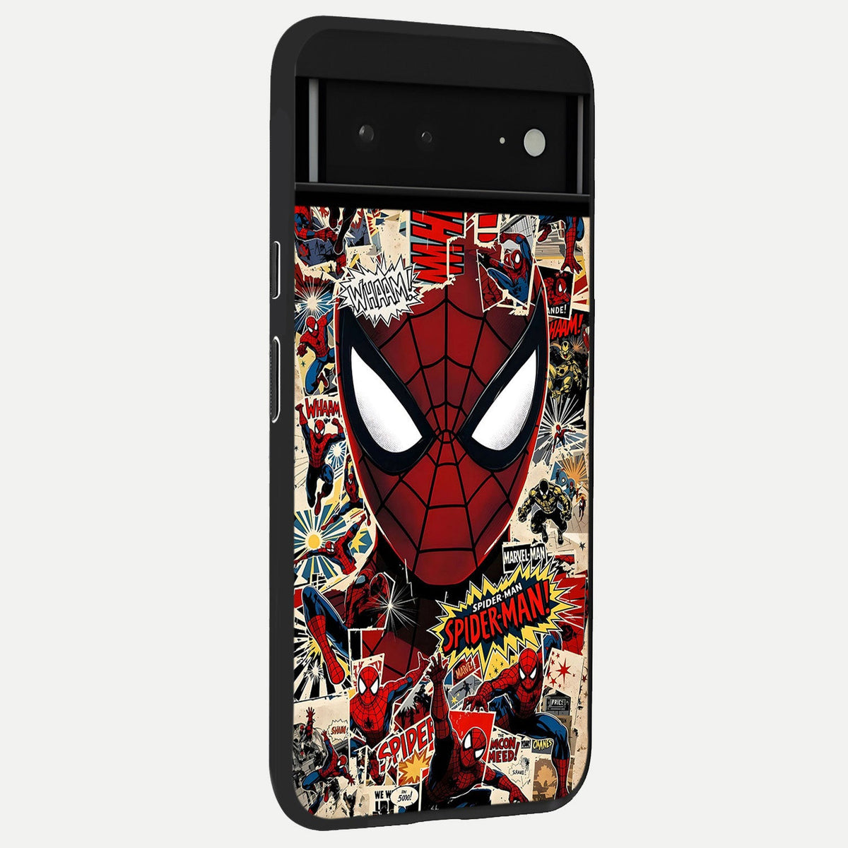  Aesthetic Wonder Spider back cover For Google Pixel 6A slim fit glass case with vibrant aesthetic design