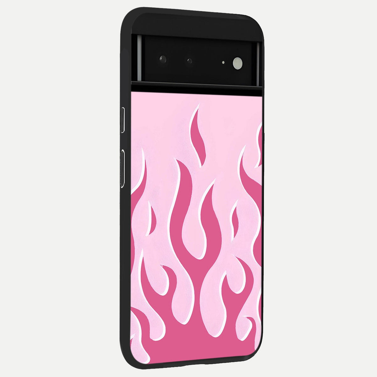  Blush Flame Energy back cover For Google Pixel 6A slim fit glass case with vibrant aesthetic design