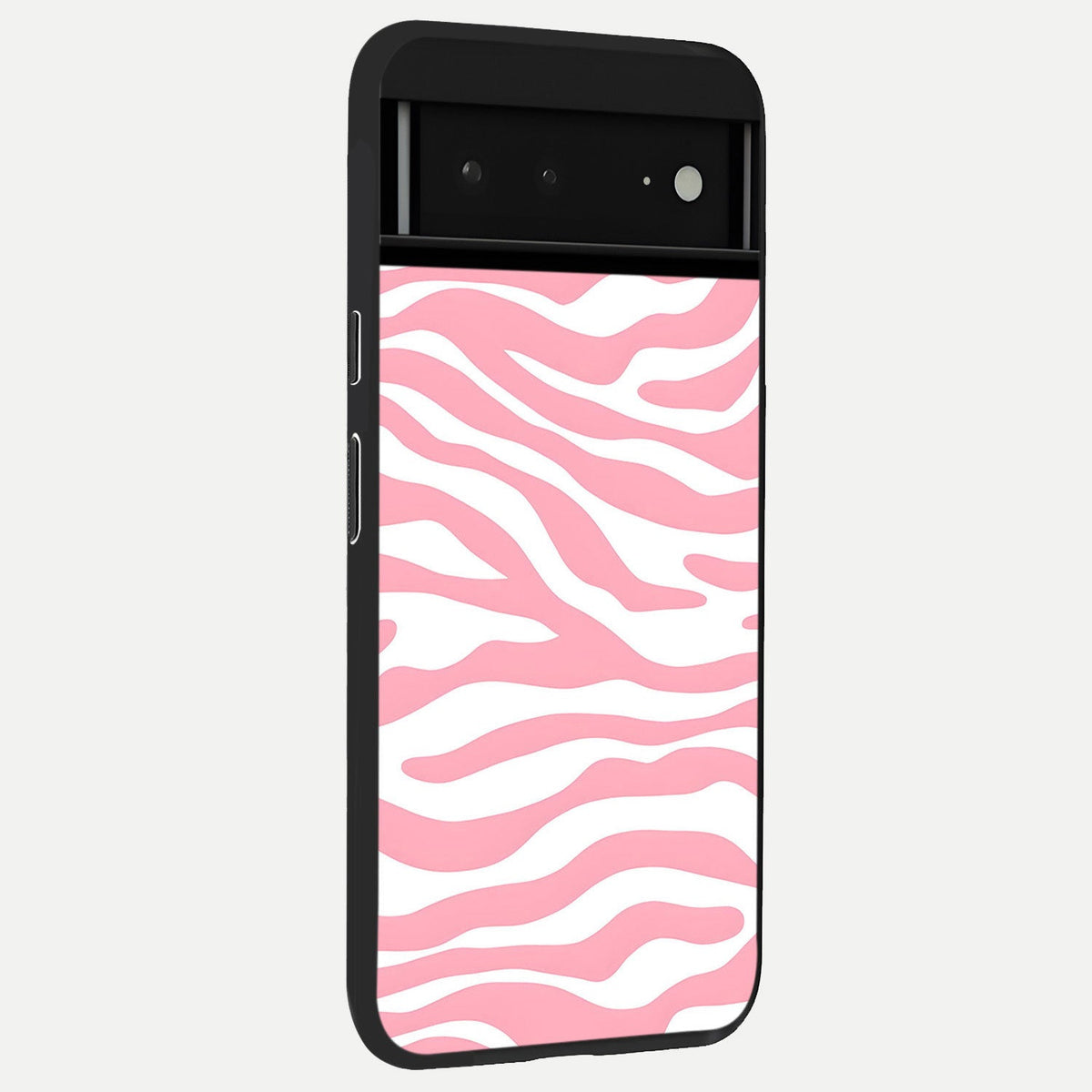  Blush Zebra Flow back cover For Google Pixel 6A slim fit glass case with vibrant aesthetic design
