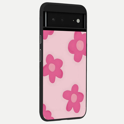  Candy Bloom Dreams back cover For Google Pixel 6A slim fit glass case with vibrant aesthetic design