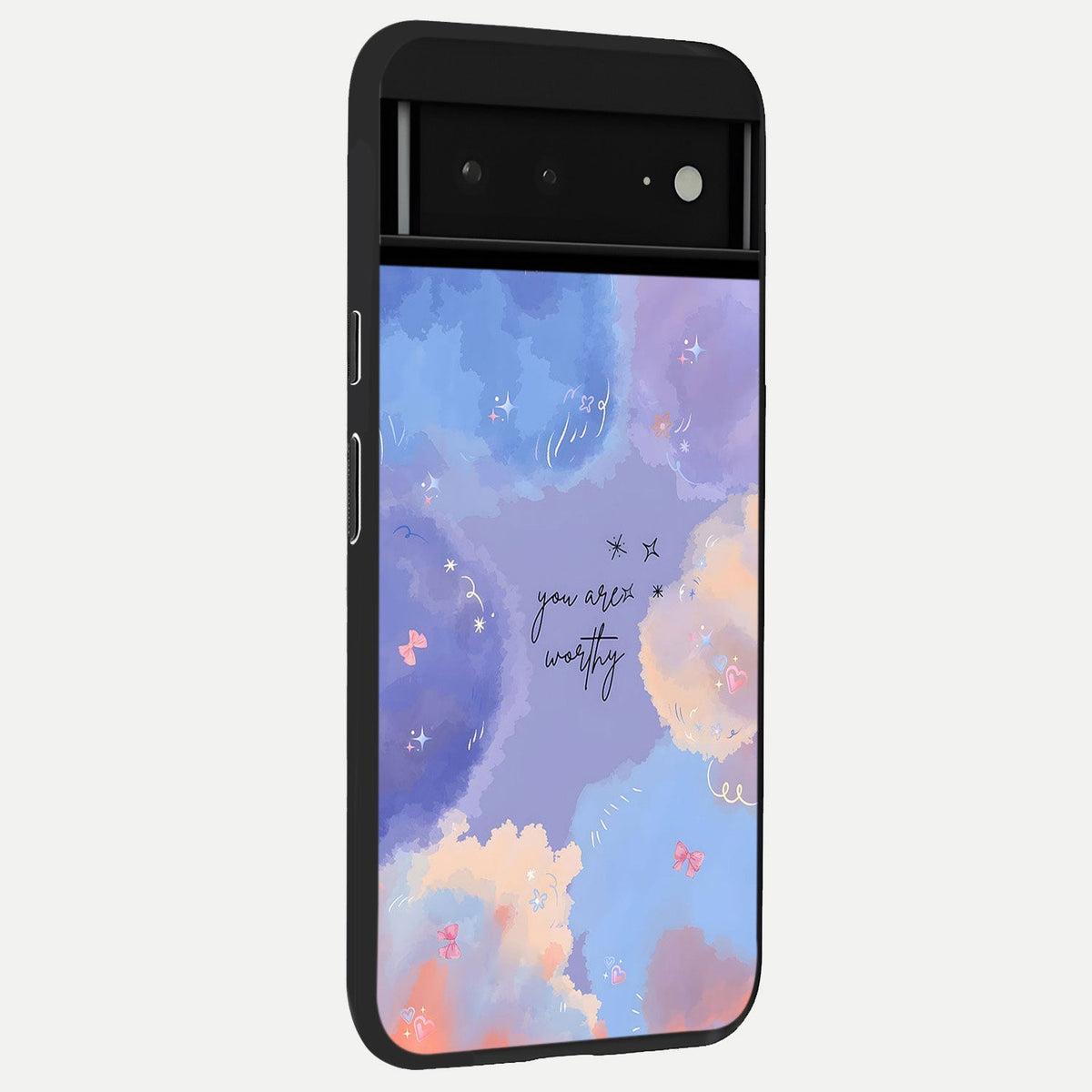  Celestial Cloud Magic back cover For Google Pixel 6A slim fit glass case with vibrant aesthetic design