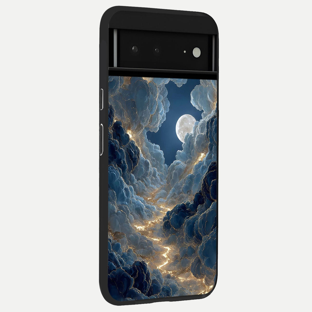  Celestial Cloud Road back cover For Google Pixel 6A slim fit glass case with vibrant aesthetic design