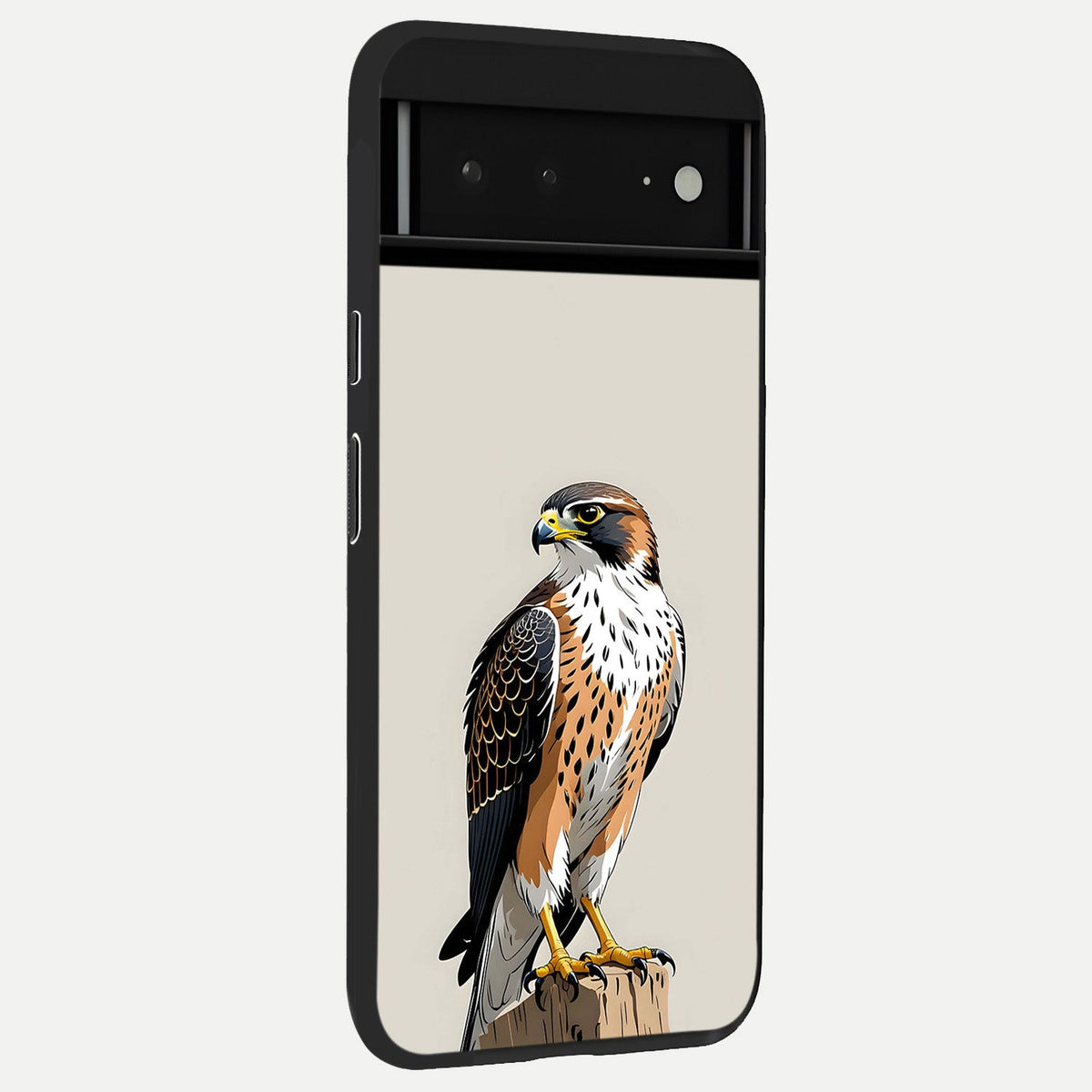  Clever Eagle back cover For Google Pixel 6A slim fit glass case with vibrant aesthetic design