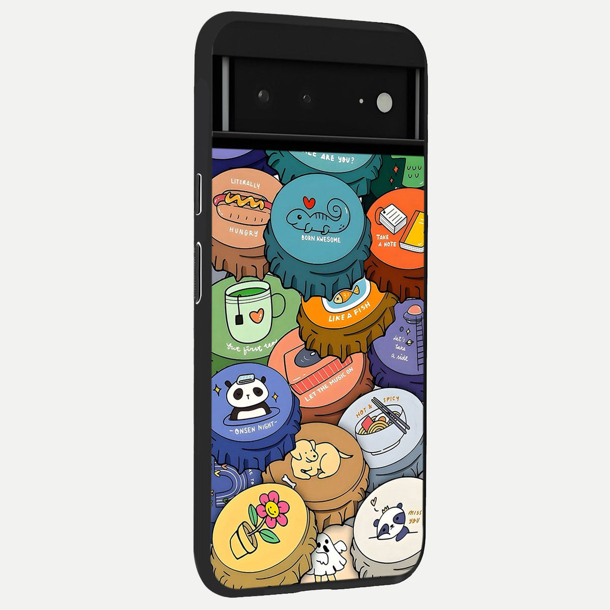  Coins Patterns back cover For Google Pixel 6A slim fit glass case with vibrant aesthetic design