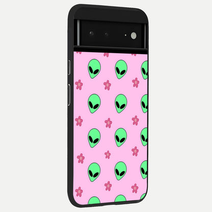 Cosmic Cute Crush back cover For Google Pixel 6A slim fit glass case with vibrant aesthetic design