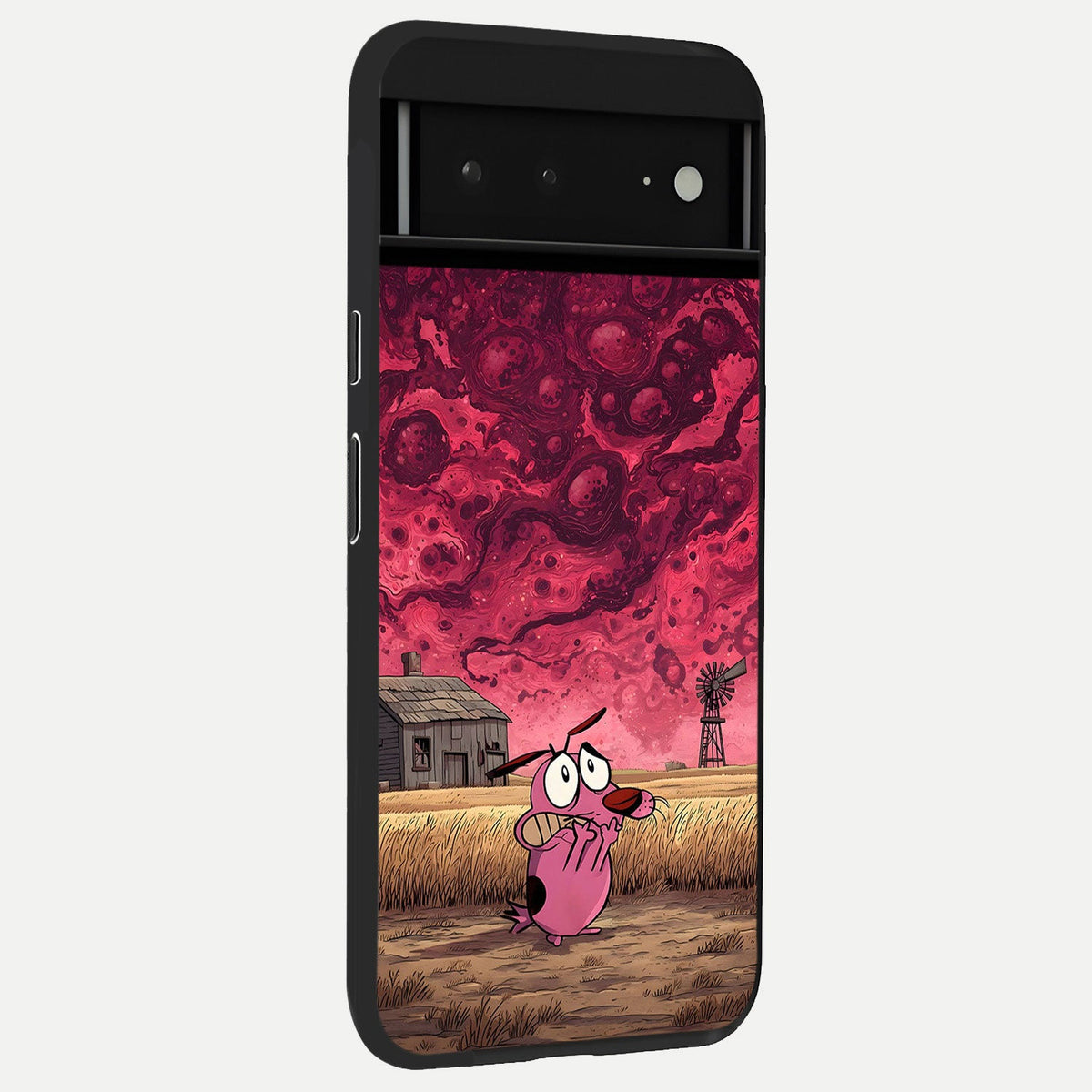  Courage Under Sky back cover For Google Pixel 6A slim fit glass case with vibrant aesthetic design