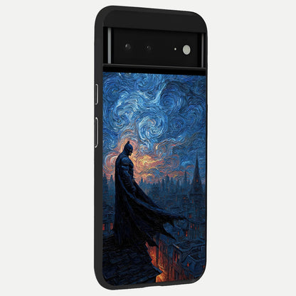  Dark Knight Dusk back cover For Google Pixel 6A slim fit glass case with vibrant aesthetic design