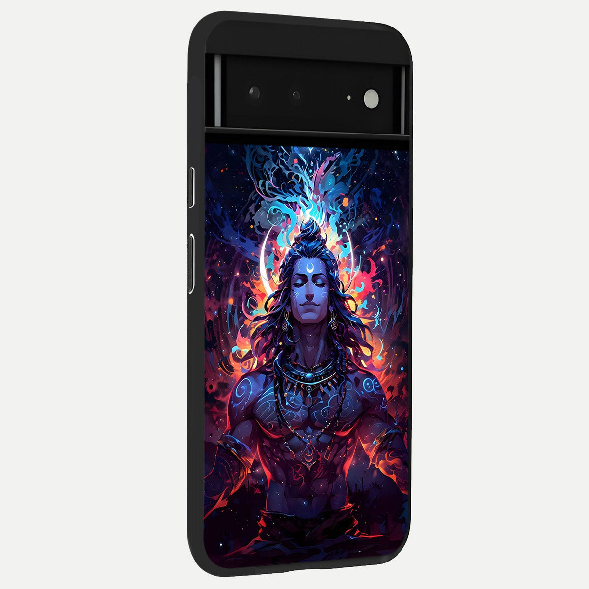  Divine Fire Shiv back cover For Google Pixel 6A slim fit glass case with vibrant aesthetic design