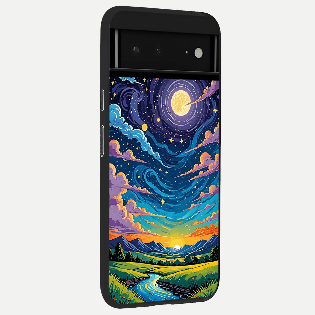  Drift Power Rush back cover For Google Pixel 6A slim fit glass case with vibrant aesthetic design