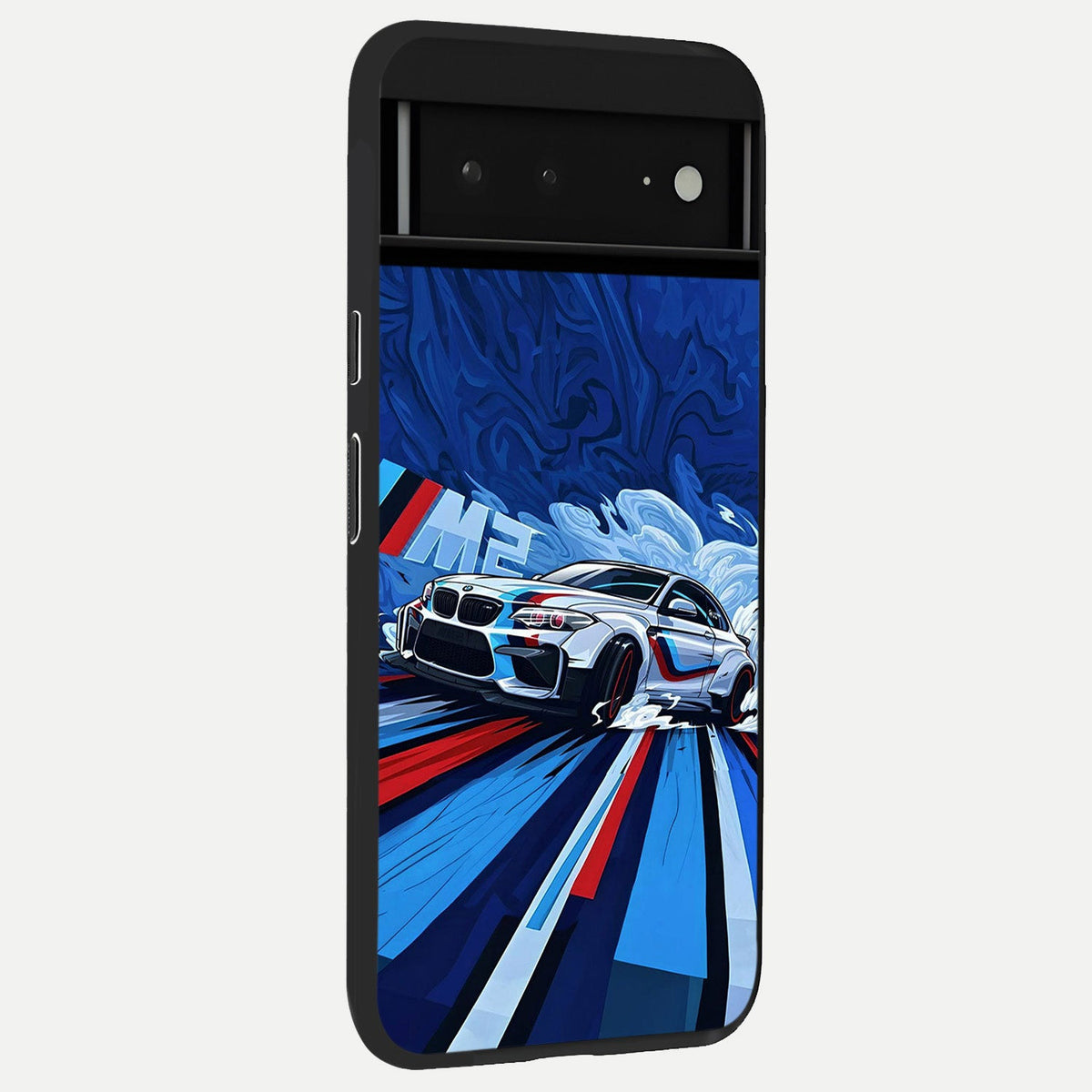  Electric Pulse CYBERPUNK Custom Name back cover For Google Pixel 6A slim fit glass case with vibrant aesthetic design