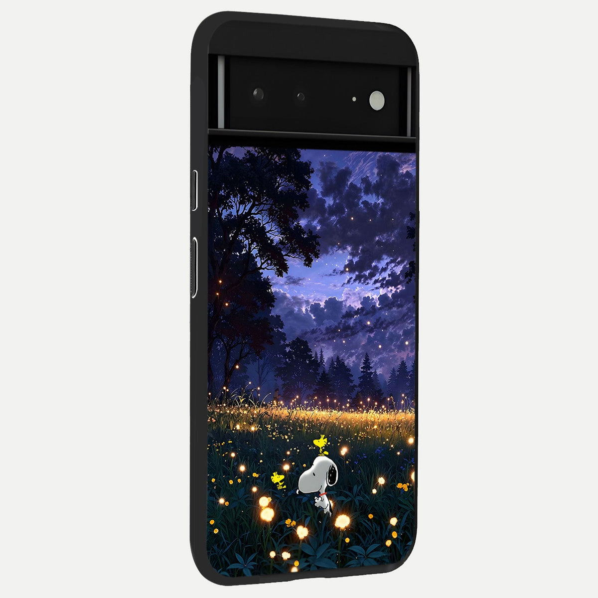  Floating Bloom Bliss back cover For Google Pixel 6A slim fit glass case with vibrant aesthetic design
