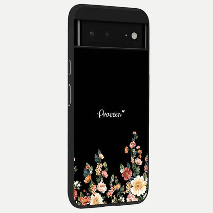  Floral Kitty Squad back cover For Google Pixel 6A slim fit glass case with vibrant aesthetic design