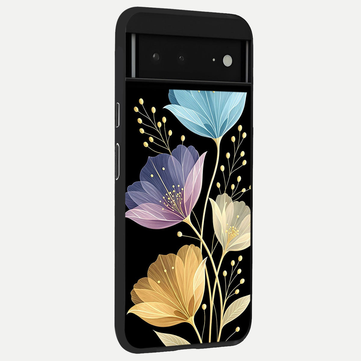  Flower Blush Bloom back cover For Google Pixel 6A slim fit glass case with vibrant aesthetic design