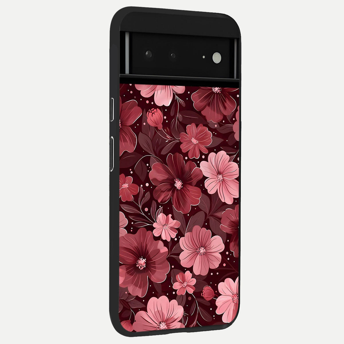  Flower Mountain View back cover For Google Pixel 6A slim fit glass case with vibrant aesthetic design