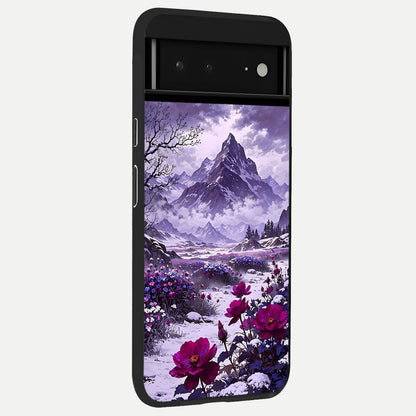  Frozen Serenity Gate back cover For Google Pixel 6A slim fit glass case with vibrant aesthetic design