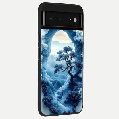  Galactic Shiva Vision back cover For Google Pixel 6A slim fit glass case with vibrant aesthetic design