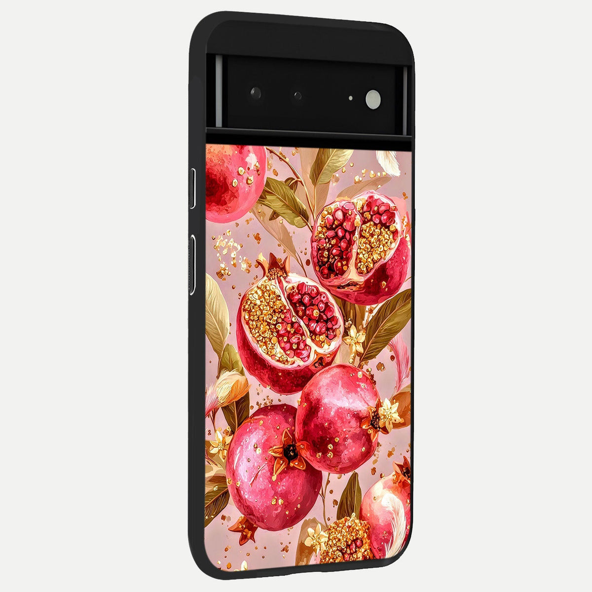  Golden Bloom Symphony back cover For Google Pixel 6A slim fit glass case with vibrant aesthetic design