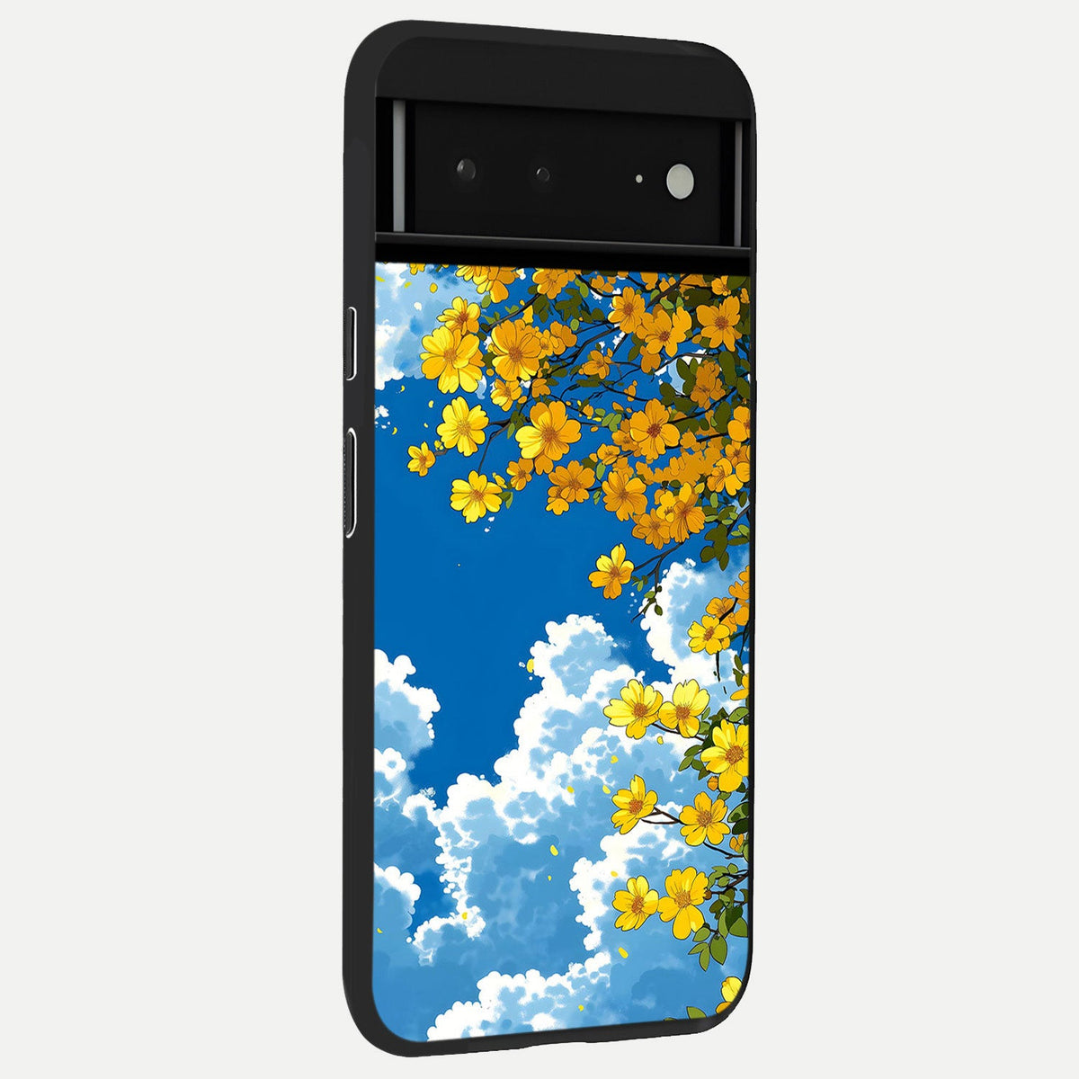  Golden River Moon back cover For Google Pixel 6A slim fit glass case with vibrant aesthetic design