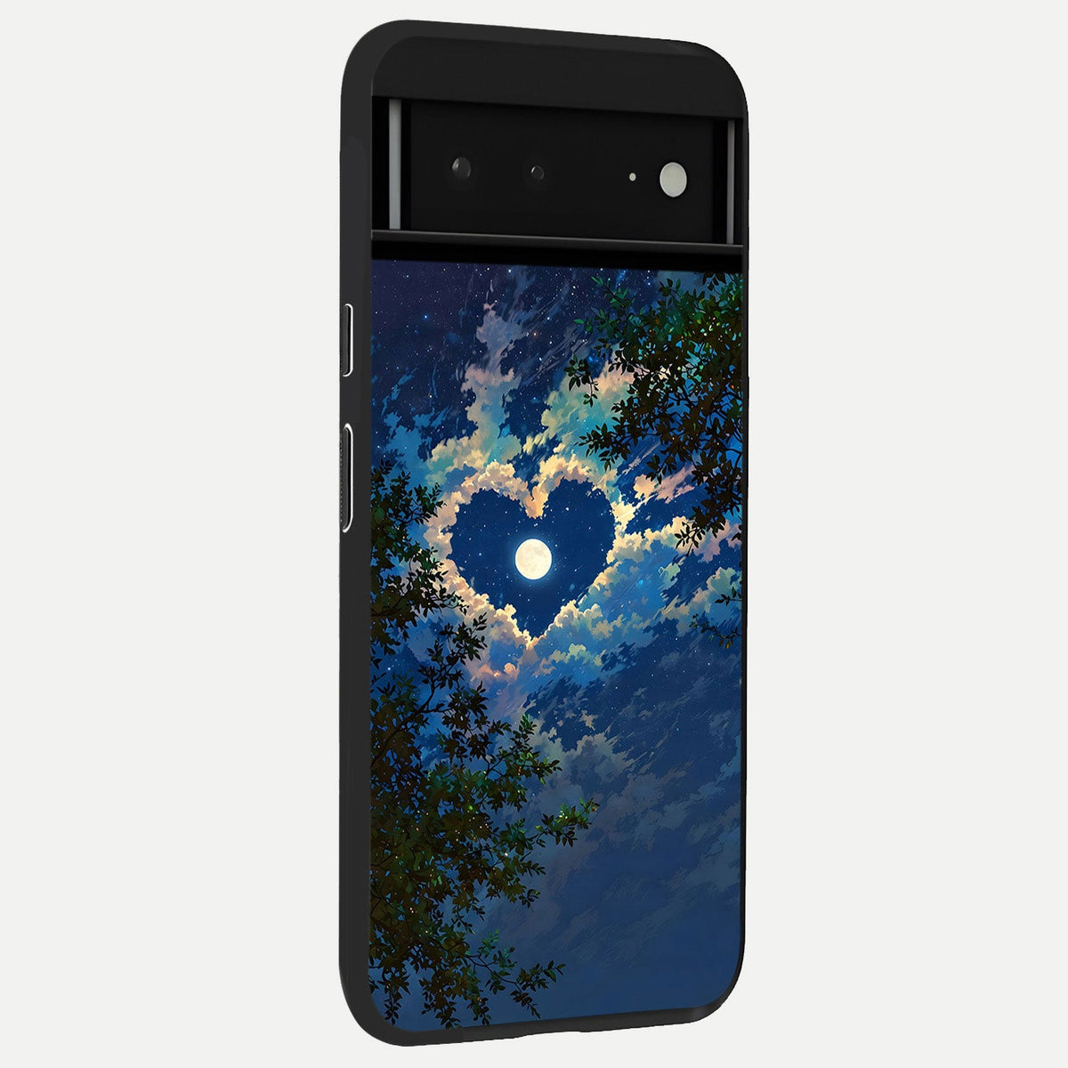  Heavenly Crown Light back cover For Google Pixel 6A slim fit glass case with vibrant aesthetic design