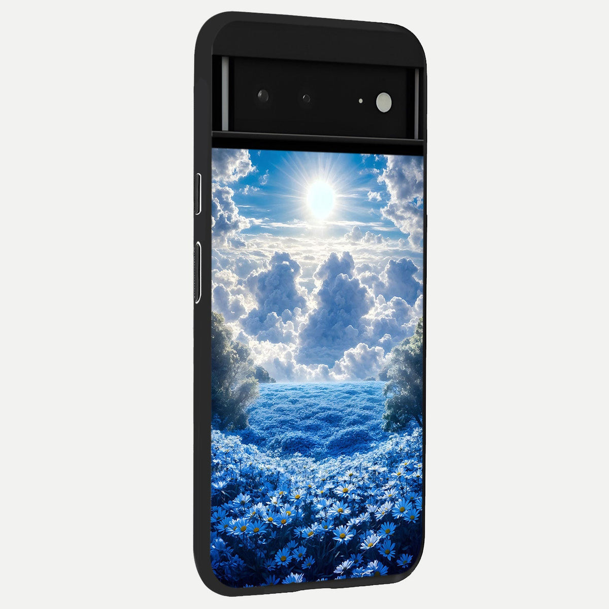  Heavenly Moon Path back cover For Google Pixel 6A slim fit glass case with vibrant aesthetic design